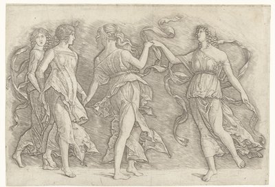 Négy táncoló nő alkotó: Andrea Mantegna (school of)