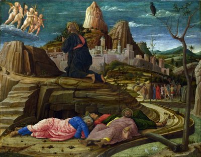 Agónia a kertben, 1460 körül (tempera a panelen) alkotó: Andrea Mantegna