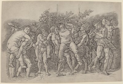 Bacchanal Silenusszal alkotó: Andrea Mantegna
