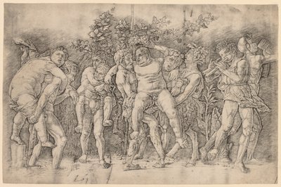 Bacchanal Silenusszal alkotó: Andrea Mantegna