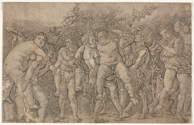 Bacchanal Silenusszal. alkotó: Andrea Mantegna