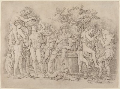 Bacchanal boroskáddal alkotó: Andrea Mantegna