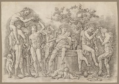 Bacchanal boroskáddal alkotó: Andrea Mantegna