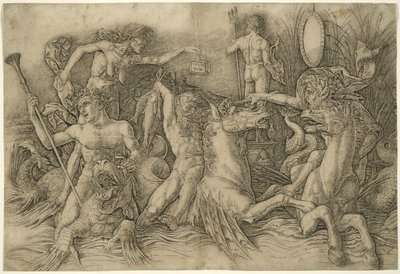 Tengeristenek csatája, egy fríz bal fele alkotó: Andrea Mantegna
