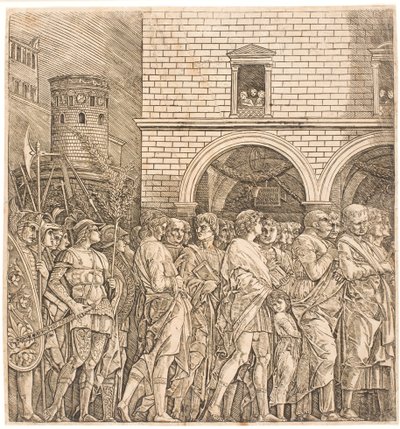 A római szenátus diadalt követ alkotó: Andrea Mantegna