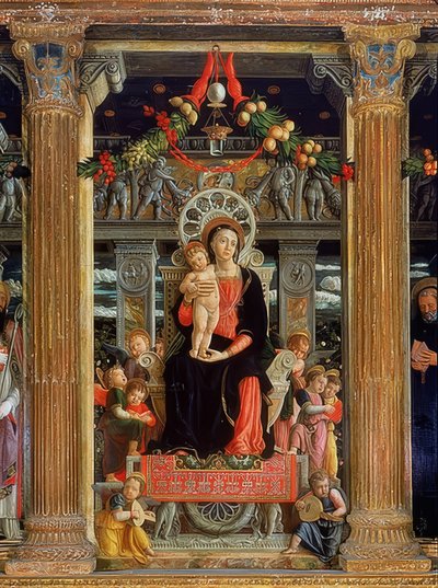 San Zeno oltár. Központi panel. 1457-1460 alkotó: Andrea Mantegna