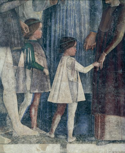 Zsigmond és II. Francesco Gonzaga, Andrea Mantegna (1431-1606) találkozási falának részlete, freskó, San Giorgio-kastély, esküvői kamra vagy Camera Picta, Mantova alkotó: Andrea Mantegna