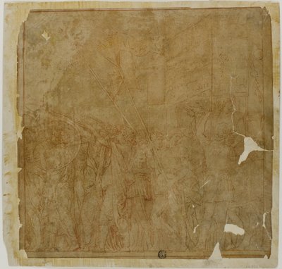 Tanulmány Julius Caesar diadalaihoz: I. vászon alkotó: Andrea Mantegna