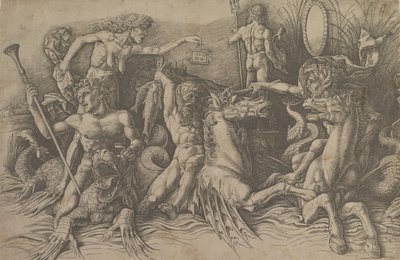 A tengeri istenek csatája Egy fríz bal oldali része, kb. 1485-88. alkotó: Andrea Mantegna