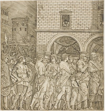 A szenátorok a Caesar diadala című filmből alkotó: Andrea Mantegna