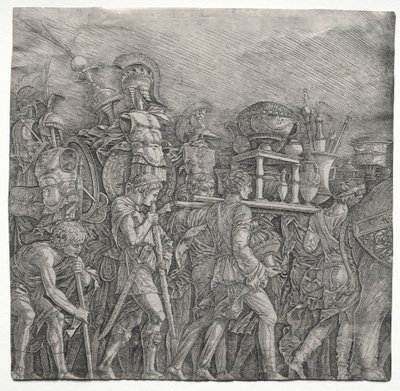 Caesar diadalai: A fűzőhordozók c. 1495. alkotó: Andrea Mantegna