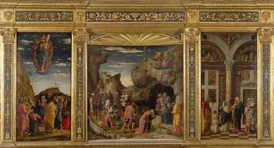 Triptichon az Uffizi Triptichonból Uffizi, kb. 1463-1464. alkotó: Andrea Mantegna