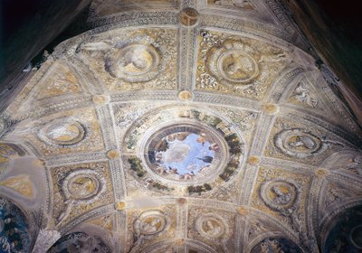 Caesar és Oculus diadala a Menyasszonyi Kamrában, 1473 körül (freskó) alkotó: Andrea Mantegna