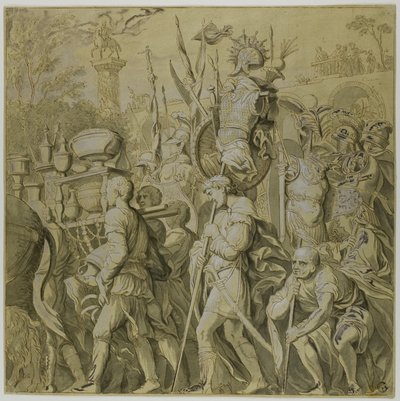 Julius Caesar diadalai: Vászon VI alkotó: Andrea Mantegna