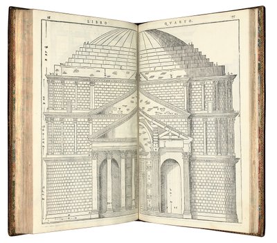 A Pantheon két képe, 1570 alkotó: Andrea Palladio