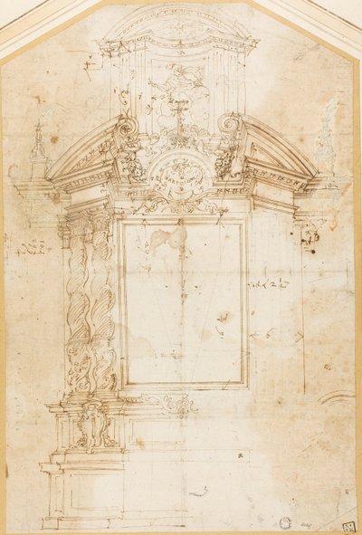 Vázlat egy Szent Bertalan oltárhoz alkotó: Andrea Pozzo