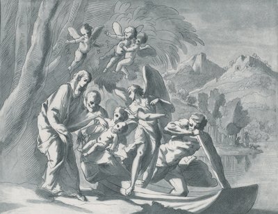 A többi az egyiptomi repülésen, 1740-71. alkotó: Andrea Scacciati