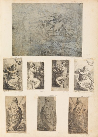 Repülés Egyiptomba, Szűz és Gyermek, Angyali üdvözlet, szent, sz. alkotó: Andrea Schiavone