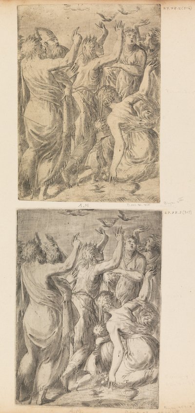 Mózes megmutatja a fürjeket az izraelitáknak, kb. 1545. alkotó: Andrea Schiavone