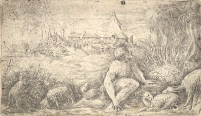 Mózes és az égő bokor, kb. 1544-47. alkotó: Andrea Schiavone
