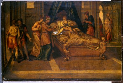 Jelenetek Dávid történetéből, 1561 (tempera fenyőn) alkotó: Andrea Schiavone