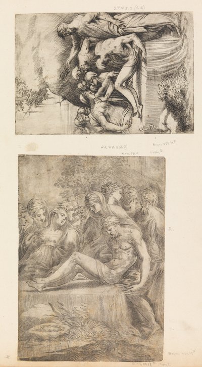 Siralom a halott Krisztus felett, kb. 1545-50 . alkotó: Andrea Schiavone