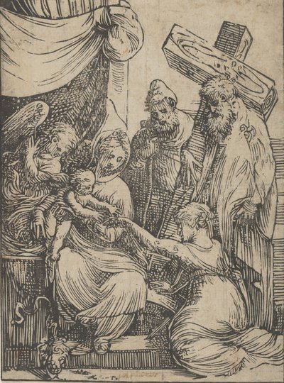 Szent Katalin házassága, 1550-60. alkotó: Andrea Schiavone