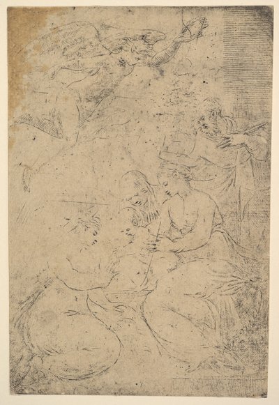 Szent Katalin misztikus házassága, kb. 1550. alkotó: Andrea Schiavone