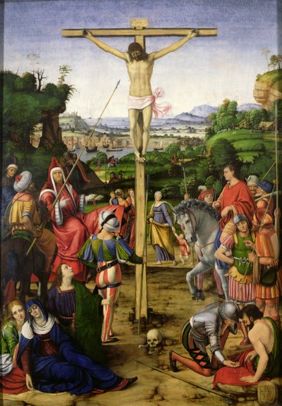 A keresztre feszítés alkotó: Andrea Solario