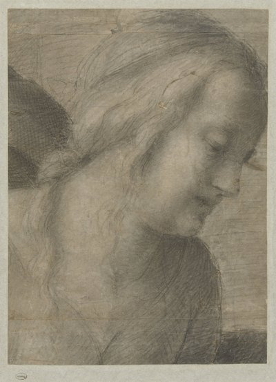 Mária feje, imádatban alkotó: Andrea del Sarto
