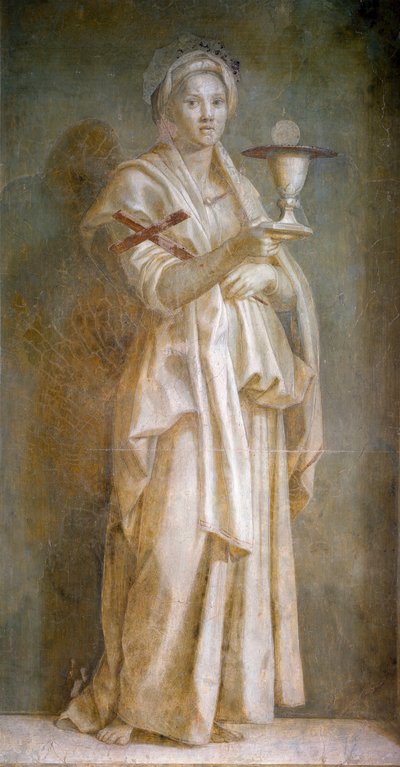 La Faith freskó, Andrea del Sarto (1486-1531) 1522 Méret: 194x110 cm Firenze, Chiostro dello Scalzo alkotó: Andrea del Sarto