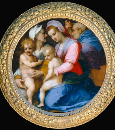 Szűz Mária, a gyermek Jézus, Szent Erzsébet, Szent Zakariás és a kis Keresztelő Szent János ... alkotó: Andrea del Sarto