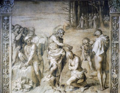 Szent János tömegeket keresztel alkotó: Andrea del Sarto