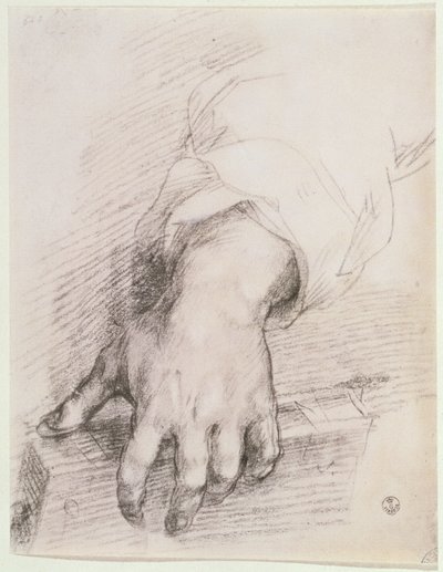 A Hárfa Madonna kezének tanulmánya (kréta, papír) alkotó: Andrea del Sarto
