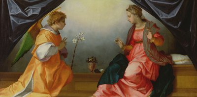 Angyali üdvözlet, 1528 (tempera a panelen) alkotó: Andrea del Sarto