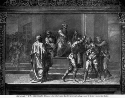 Szent János letartóztatása, 1520 körül (freskó) alkotó: Andrea del Sarto