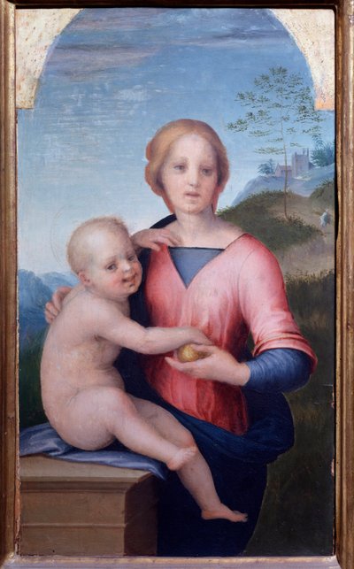 Szűz gyermekkel (Festmény alkotó: Andrea del Sarto