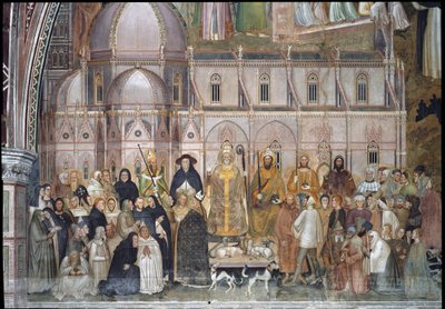 A katolikus egyház diadala (a freskó részlete alkotó: Andrea di Bonaiuto (fl.1343 77)