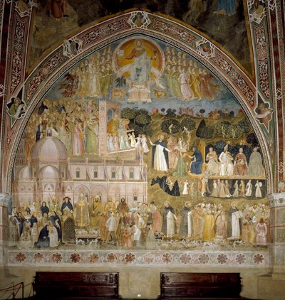 A katolikus egyház és a domonkos rend diadala. Spagniardok kápolnája (freskó alkotó: Andrea di Bonaiuto (fl.1343 77)