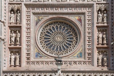 Rózsaablak, Santa Maria Assunta katedrális, Orvieto, Umbria, Olaszország alkotó: Andrea di Cione Orcagna