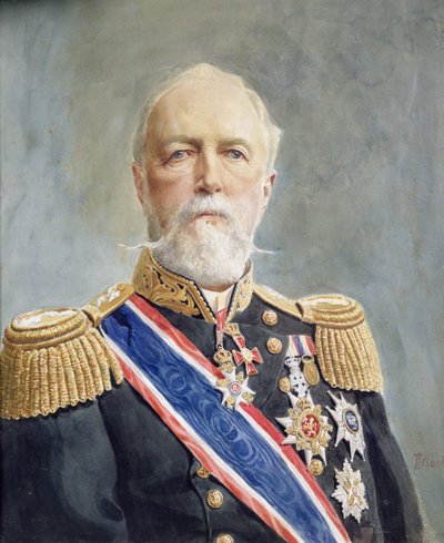 II. Oscar király (akvarell papíron) alkotó: Andreas Bloch
