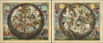 Haemisphaerium Stellatum Boreale Cum Aequali Sphaerarum Proportione - Haemisphaerium Stellatum Australe Cum Aequali Sphaerarum Proportione alkotó: Andreas Cellarius