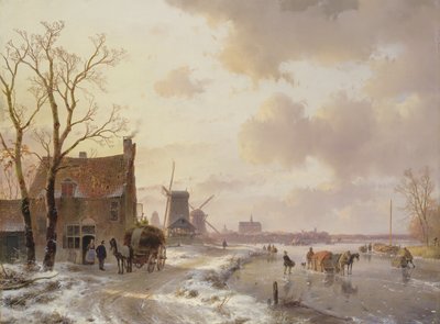 Téli jelenet alkotó: Andreas Schelfhout