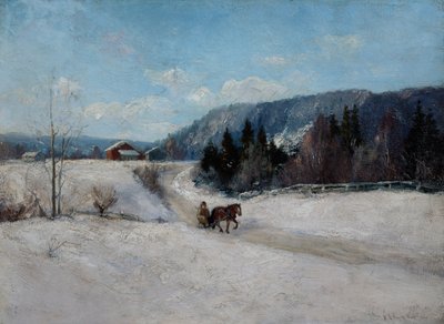 Téli táj a Skaugum-hegyen alkotó: Andreas Singdahlsen