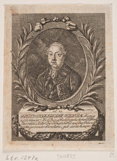 Frigyes Henrik Vilmos Lyksburg herceg alkotó: Andreas Støttrup