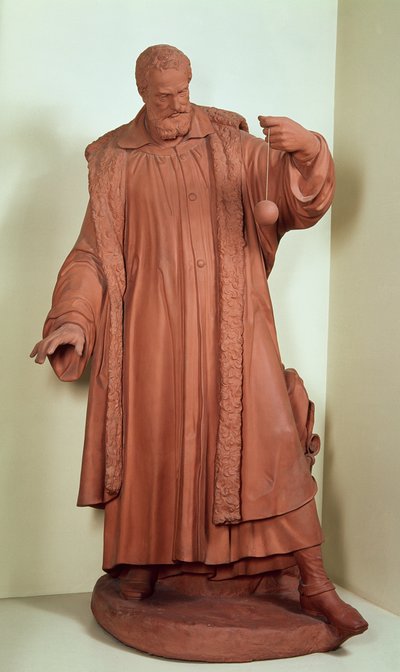 Galileo Galilei (1564-1642) 1630 körül (terrakotta) alkotó: Andreus Boni