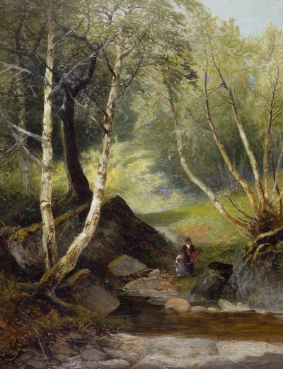 A nyírfák között alkotó: Andrew Brandish Holte