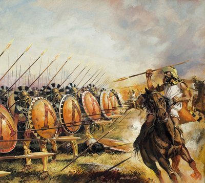 Spártai hadsereg (gouache, papír) alkotó: Andrew Howat