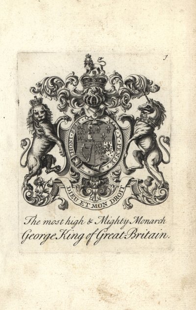 Nagy-Britannia legmagasabb és leghatalmasabb uralkodójának, I. György királyának címere és címere alkotó: Andrew Johnston