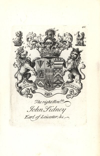 Jocelyn Sidney, Leicester 7. grófjának címere és címere alkotó: Andrew Johnston